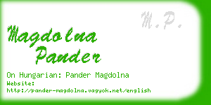 magdolna pander business card